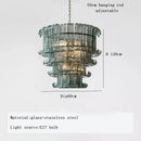 Ljojo Light Luxury Glass Chandelier for Living Room and Restaurant