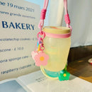 Cream Flower Cup Holder Hand-held Lanyard for Tumbler - Ljojo Brand