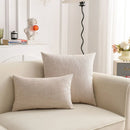 Ljojo Linen Pillow Cover in Green, Grey, White, Cream & Mustard - 12x20", 18x18", 25x25"