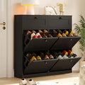 Ljojo™ Shoe Cabinet with Flip-Top Drawers & Additional Storage