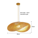 Natural Wicker Rattan Pendant Light Hand Knit Braided Ceiling Lamp by Ljojo