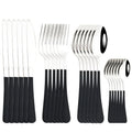 Black Stainless Steel Cutlery Set for Family Parties by Ljojo