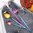 Ljojo 16-Piece Stainless Steel Tableware Set for Home, Hotel, and Restaurant