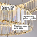 Ljojo Modern Gold Crystal LED Chandelier | Luxury Indoor Lighting for Bedroom Living Room