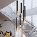 Modern Minimalist LED Chandelier Long Tube Hanging Light for Dining Room by Ljojo