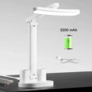 LED Clock Table Lamp USB Chargeable Dimmable Foldable Desk Lamps by Ljojo - Study Lighting