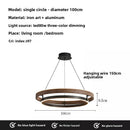 Italian Designer LED Ceiling Chandelier Lamp for Dinning Living Room - Walnut Metal Pendant Light