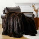 Ljojo Luxury Faux Fur Blanket for Bed Sofa Home Decor
