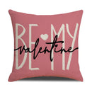 Ljojo Linen Cushion Cover 45x45 for Modern Living Room Decor & Sofa - Valentine's Day Theme