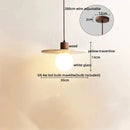 Ljojo LED Hanging Lamp: Japanese Style Yellow Travertine Pendant Lights for Home Decor