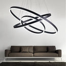 Ljojo LED Rings Ceiling Chandelier: Modern Living Room Dining Room Decor