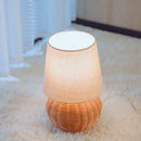 Retro LED Wicker Ratten Floor Lamp - Small Hammer Cap Shape Chandelier for Home Decoration by Ljojo