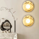 Ljojo Luxury Stone White Glass Ball LED Wall Lamp