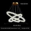 Luxury LED Chandelier Ice Circle Pendant Light Modern Home Decor Living Room Fixture by Ljojo