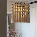 Ljojo French Tassel Woven Chandelier - Creative Art Pendant Light for Living Room Decoration