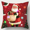 Ljojo LED Christmas Pillowcase with Santa Claus Snowman Reindeer Pattern