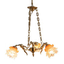 French Angel Copper Hanging Lamp Medieval Retro Style Chandelier for Dining Room by Ljojo