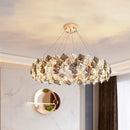 Ljojo Mid Century Square Crystal Chandelier LED Pendant Lamp for Home Décoration
