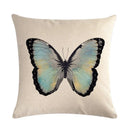 Butterfly Cotton Linen Throw Pillow Cover for Home & Car Decor - Ljojo