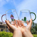 Ljojo 3D Animal Glass Mug Cup for Girls Kids Lovers Wedding Gift