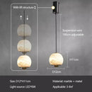 Ljojo Modern Marble Chandelier LED Pendant Light Stylish Home Decor Lighting Gleaming Dining Room Kitchen Island