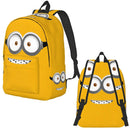 Ljojo Miniones Face Backpack for Kids - Fun & Kawaii Design