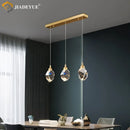 LED Crystal Chandelier - Modern Minimalist Living Room Dining Bedroom Bar Decor Light by Ljojo