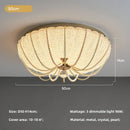French Medieval Pearl Bedroom Crystal Ceiling Lamp Dimmable Romantic Lights by Ljojo