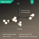 Ljojo Modern Glossy Glass Ball Chandelier Pendant Light for Living & Dining Room