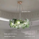 Ljojo Luxury Colorful Glass LED Pendant Lights French Modern Living Room Hanging Lamp