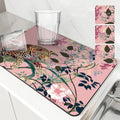 Ljojo Leopard Kitchen Drying Mat - Quick Dry Antiskid Tableware Mat