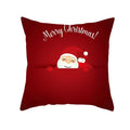 Ljojo Merry Christmas Print Sofa Cushion Decoration Pillowcase