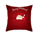 Ljojo Merry Christmas Print Sofa Cushion Decoration Pillowcase