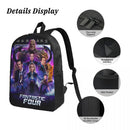 Ljojo 3Pcs Fantastic Four School Bag Set for Girls Boys & Pen Backpack Lunch Box