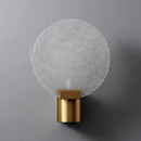 Italian Minimalist Copper Round Wall Lamp Glass Light for Living Room Bedroom by Ljojo
