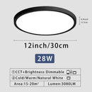 Ljojo 20" LED Smart Ceiling Lamp with Remote Control for Bedroom and Living Room