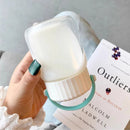 Ljojo Mini Glass Shaker Cup with Handle and Lid
