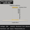 Gold Dimmable Modern Chandelier Light Fixture - Adjustable LED Pendant by Ljojo
