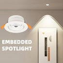 Ljojo LED Downlight White Ceiling Light 5W-12W Dimmable COB Spotlight Home