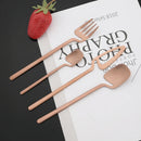 Ljojo 24Pcs Stainless Steel Flatware Set: Matte Knife Fork Spoon Teaspoon for Dining & Kitchen
