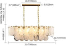 Modern Crystal Glass Chandelier Pendant Light Fixture for Living Room Dining Bedroom by Ljojo