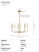 Ljojo Modern Designer Led Chandelier for Dining Room Luxury Decor Minimalist Lighting