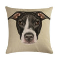 Cartoon Dog Cushion Cover by Ljojo - Linen Pet Pillow for Home Office Sofa Decor