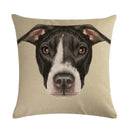 Cartoon Dog Cushion Cover by Ljojo - Linen Pet Pillow for Home Office Sofa Decor