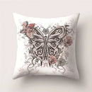 Butterfly Print Decorative Cushion Cover 45X45CM Sofa Polyester Pillow Case for Home Decor