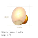 Ljojo Marble Wall Lights Copper Finish E14 Bulb Sconce 110-240V