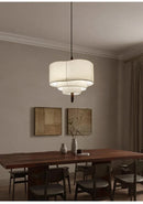 Japanese Minimalist Wabi Sabi Fabric Hanging Chandelier | Elegant Living Dining Room Pendant Lamp by Ljojo