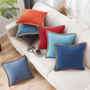 Ljojo Linen Farmhouse Cushion Cover with Hemp Rope Edging - 45x45cm