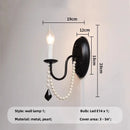French Black Candle Chandelier For Living Room E14 Crystal Pendant Lights: Ljojo Romantic LED Hanging Lamp