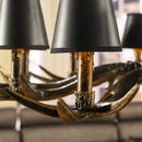 LED Chandelier Table Dining Living Room Kitchen Black Fabric Pendant Lamp Rustic Lighting Fixture by Ljojo